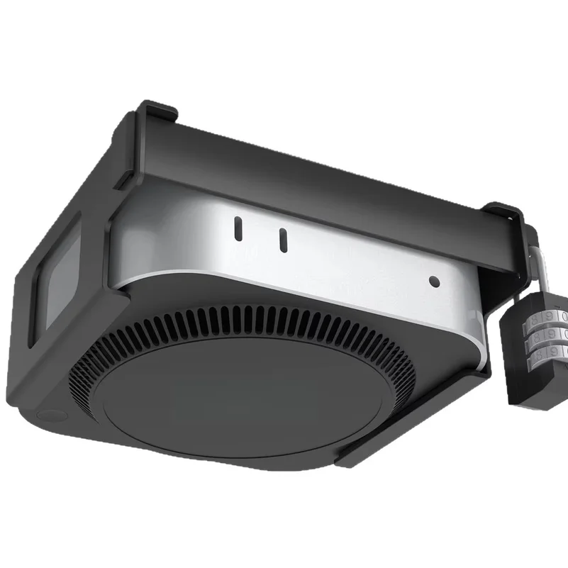Metal Under Desk Mount for Mac Mini M4/M4 Pro 2024 Compatible with EVSA Mounts Monitor Mounting Sturdy Bracket with Screws Lock