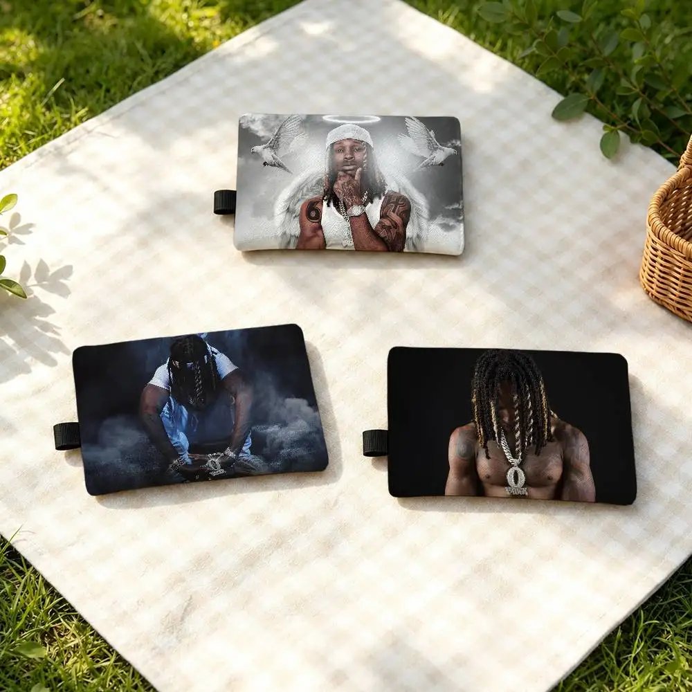Rapper K-King Von Waterproof Zipper Coin Purse Lightweight Hanging Key Pouch Card Holder For Daily Use