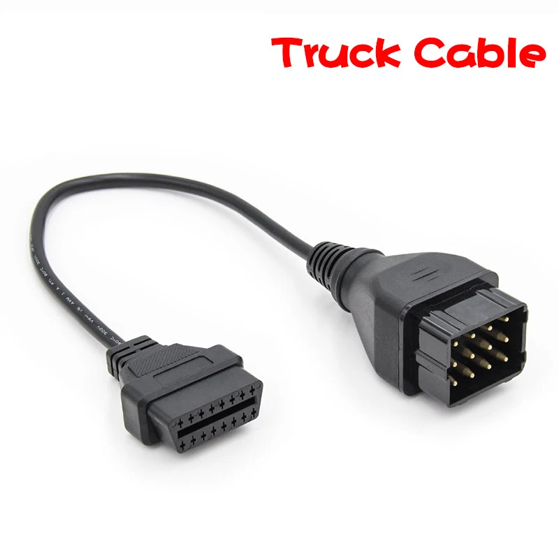 

OBD Truck Diagnostic Cable for GAZ 12 Pin OBD1 to OBD2 for GAZ 12Pin Male to OBD2 16Pin Female Connector Adapter Converter Cable