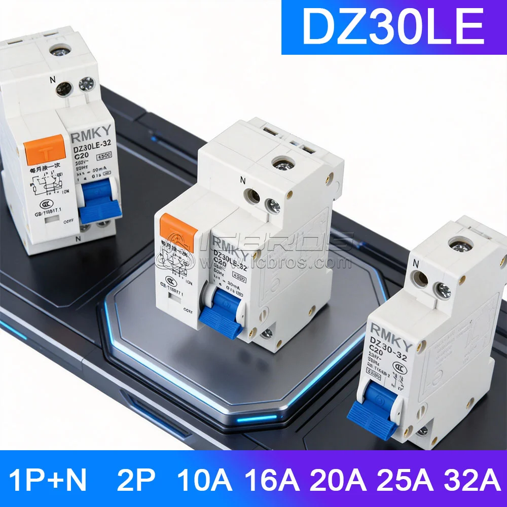 Leakage Protector DZ30LE 1P+N Household Air Switch With Leakage Protection Miniature Circuit Breaker Over And Short 10A 16A 20A