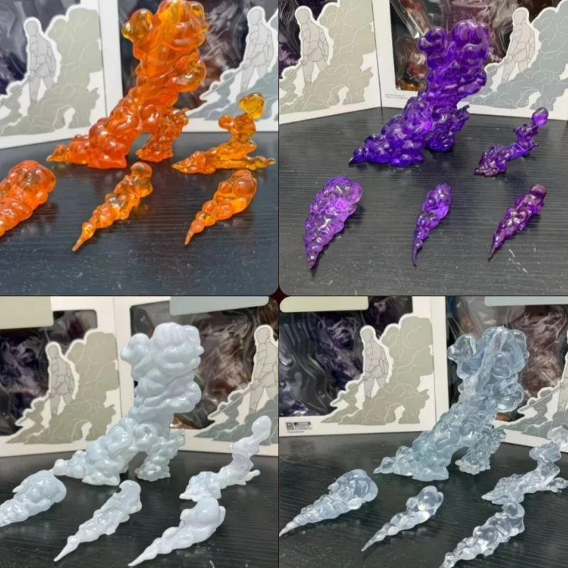 Efecto de explosión, llama y humo, conjunto naranja transparente, compatible con figuras de acción Shf a escala 1/12, accesorio para diorama