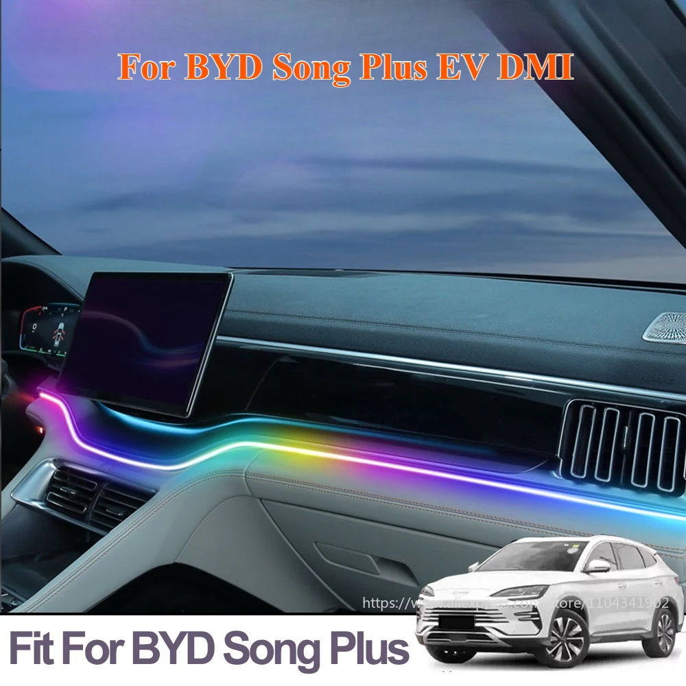 

Fit For BYD Song Plus EV DMI 2020-2025 Car Ambient Light Dashboard Frame LED Light Instrument Panel Trim Atmosphere Light