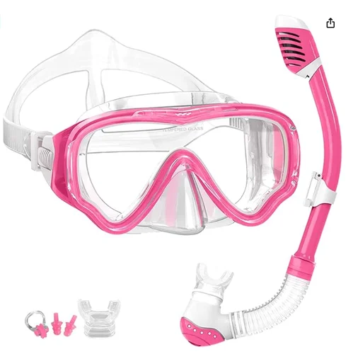 Imagen 2 del producto Máscara de buceo para niños máscara de buceo para niños los niños Full Face HD antiniebla máscara de buceo subacuático máscara de buceo conjunto de los niños que nadequipo de Snorkel