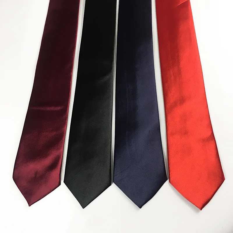 Corbata lisa de color sólido para hombre, traje de negocios profesional de 8cm, corbata de versión ancha atada a mano, rojo y negro para boda