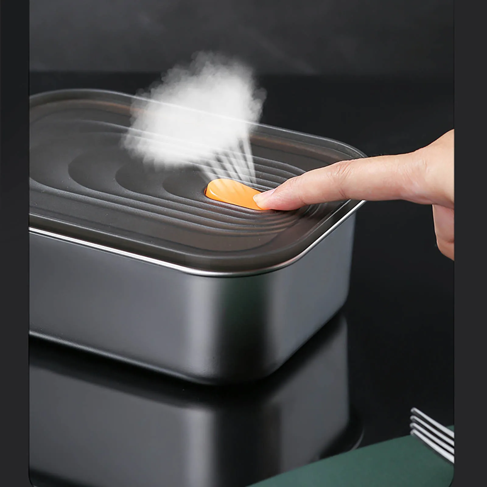 Voedselopslag Lunchbox Roestvrij staal Food Grade Containers met grote capaciteit Voedsellicht Huishouden met ontluchter Snackdozen