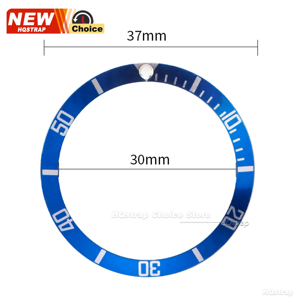 HQSTRAP 37mm Ceramic Alloy Watch Bezel Insert Ring for Water Ghost Watch Shining Part Accessories Repair Tools