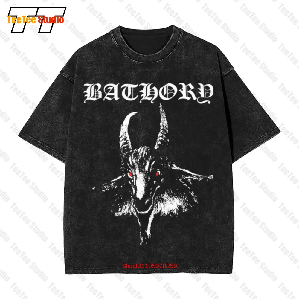 

Bathory Goat Bathory Legend Of Black Metal Quorthon Винтажная футболка большого размера TWX9