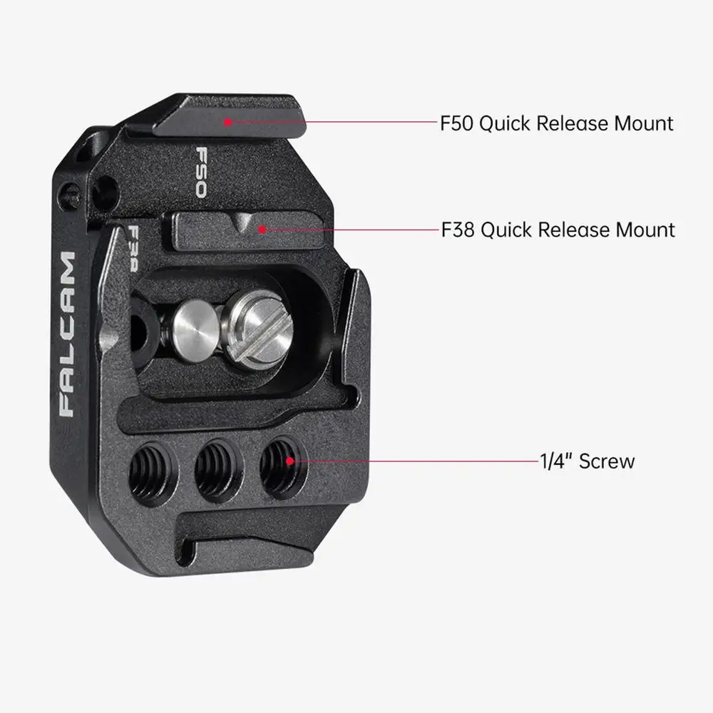 FALCAM F38&F50 ثنائي المسمار لوحة الإفراج السريع F38B3810 لمثبت كاميرا السكك الحديدية ثلاثية القوائم #6