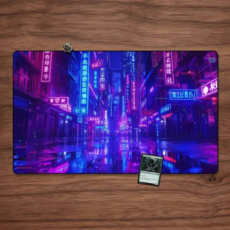 

Playmat Kamigawa Neon City Офисный коврик Настольный коврик Настольная подушка ПК Геймер Мышь Ковер Настольный коврик Игровой коврик Настольный коврик Настольные аксессуары