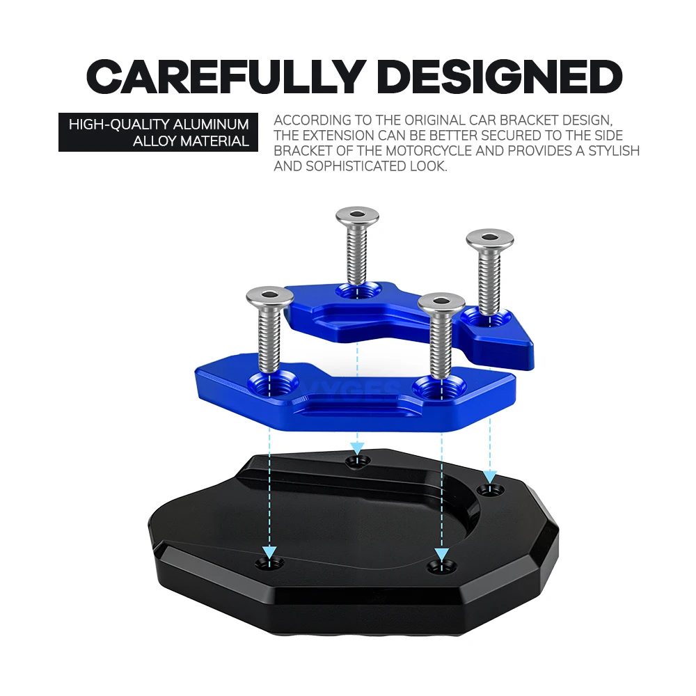 For YAMAHA NMAX155 NMAX125 NMAX 155 125 2020- Motorcycle Side Stand Base Extension Oversized Kickstand Base Extension