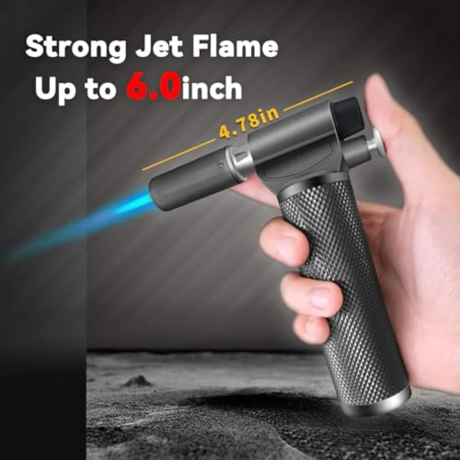 Butane Torch Refillable Kitchen Torch Lighter Jet Flame Cooking Torch Creme Brulee Torch Blow Torch Mini Soldering Torch for We