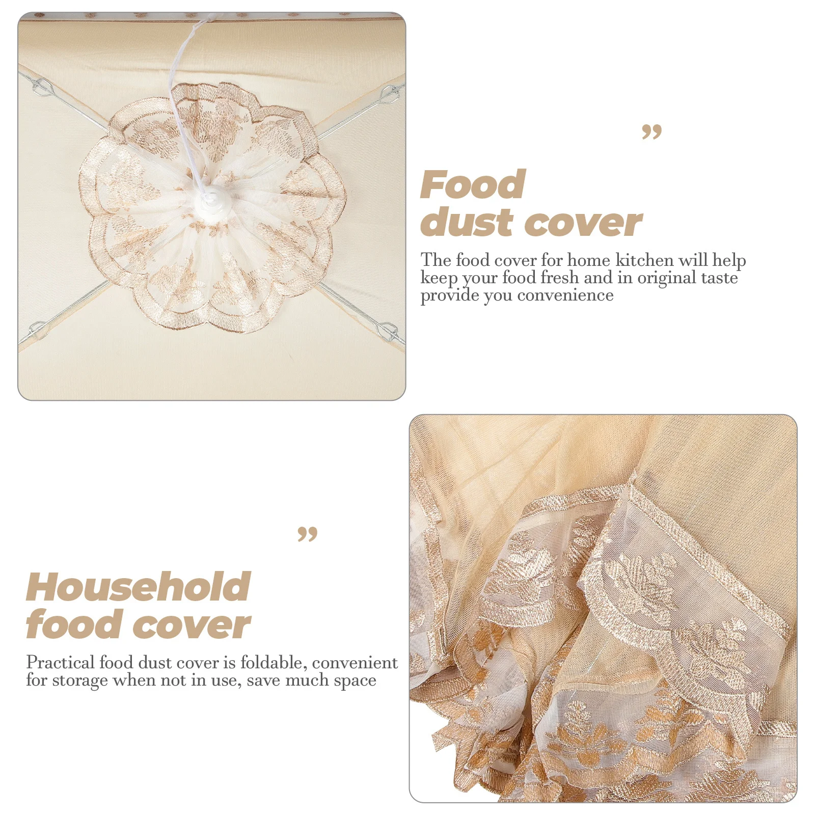 

Mesh Food Cover for Outdoors Rectangular Fine Polyester Yarn Net Protection for Picnics Barbecues Parties Indoor Outdoor Dining