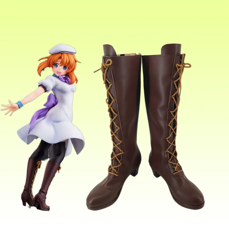 Zapatos de Cosplay de Anime Higurashi When They Cry Ryugu Rena, botas Higurashi no Naku Koro ni, accesorios para fiesta de Halloween y Navidad