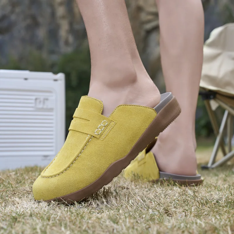 Fashion Mens Muller Shoes New Style Summer Drag Leisure Walk Male Half Slippers Outdoor Lazy Flats Business Casual_vogvips.com