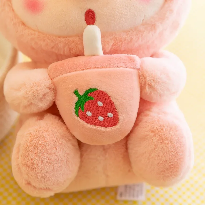 น่ารักนมชาหมูตุ๊กตาของเล่น-การ์ตูนสัตว์ตุ๊กตายัดไส้, Kawaii กบ Plushie, หมอนกอดนุ่มของขวัญ