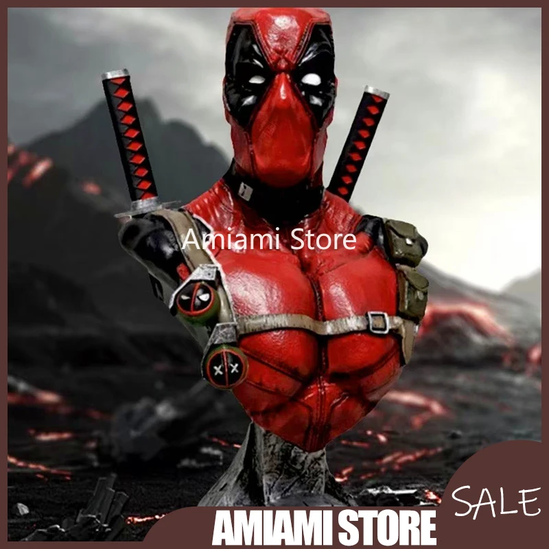 

33 см Дэдпул GK Бюст Статуя из смолы X-Men Marvel Половина тела Модель Коллекционная настольная фигурка для мужчин Ремесла Фестивальные подарки Игрушки