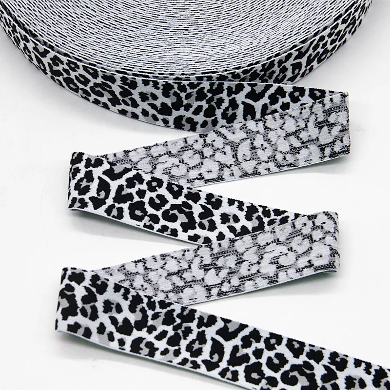 Elastic Bands 2.5cm Rubber Elastic 25mm Leopard Waist Bands Elastique Couture DIY Garment Underwear Trousers Sewing Accessories