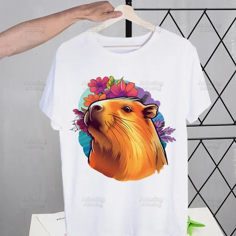 

Мужские футболки Capybara Harajuku, футболки, топы, дизайн, футболка с короткими рукавами, эстетичная аниме-футболка