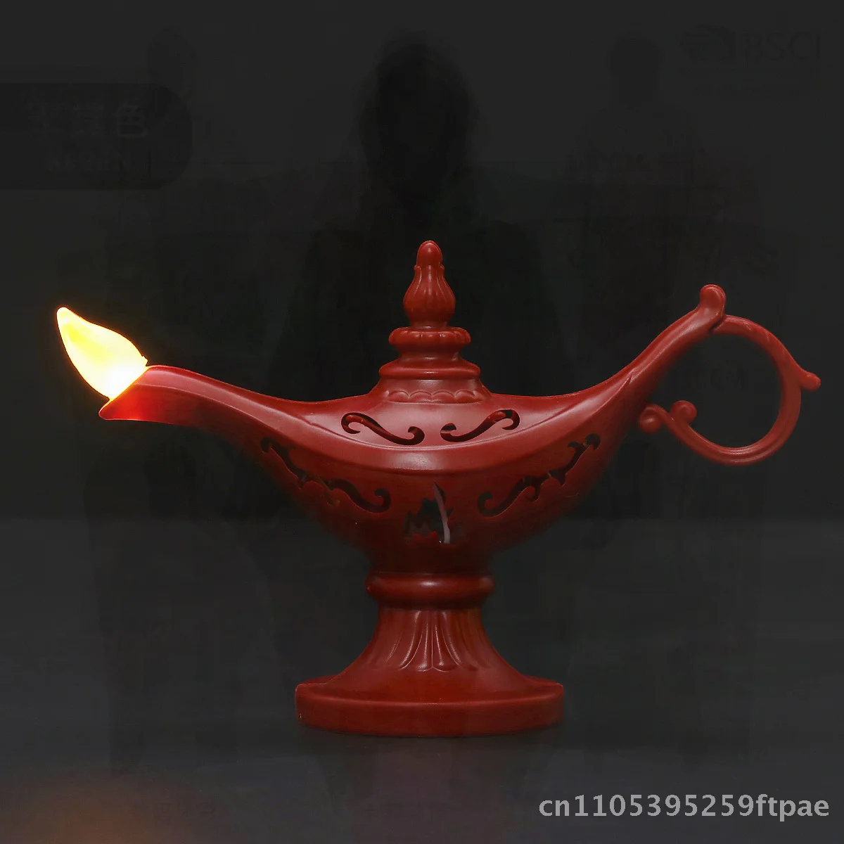 Retro Aladdin's Magic Lamp LED Electronic Wishing Lamp Yellow Red Craft for Palace Dinner Decoration Ornament Candle Set