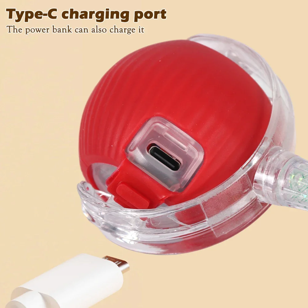 Intelligent Interactive Cat Ball with Fake Tail Automatic Teasing Rechargeable Chew-resistant Cat Dog Interactive Play Prop