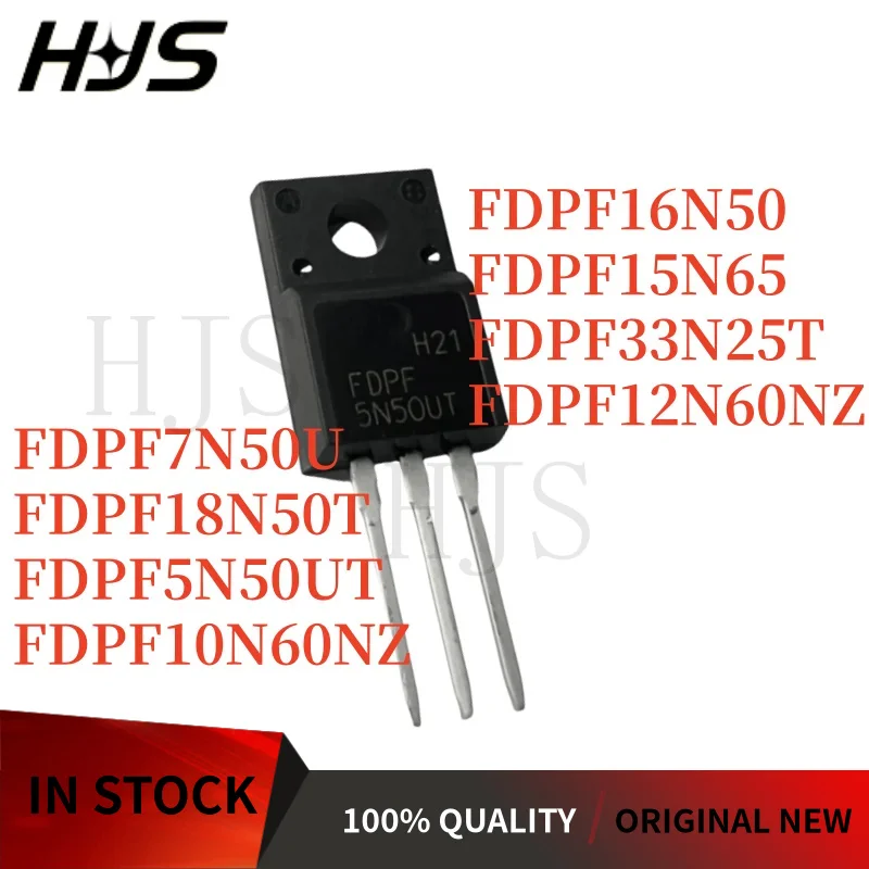 

5 шт. FDPF15N65 FDPF12N60NZ FDPF7N50U FDPF18N50T FDPF10N60NZ FDPF16N50UT FDPF33N25T FDPF5N50UT TO-220 MOSFET 100% новый оригинал