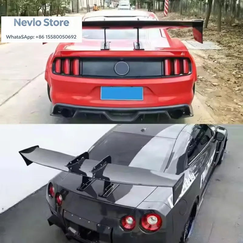 Carbon fiber/fiberglass large barb volte spoiler rear trunk spoiler boot lip for Nissan GTR for Ford Mustang for Toyota GT86