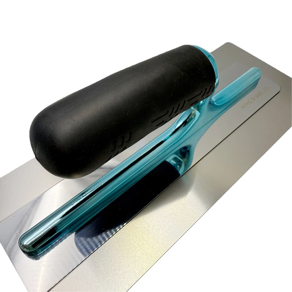 Большой мастерок из нержавеющей стали синего цвета, идеально подходящий для штукатурки, мастерок для кирпича, скребок для цемента, строительная доска для грязи с ручкой