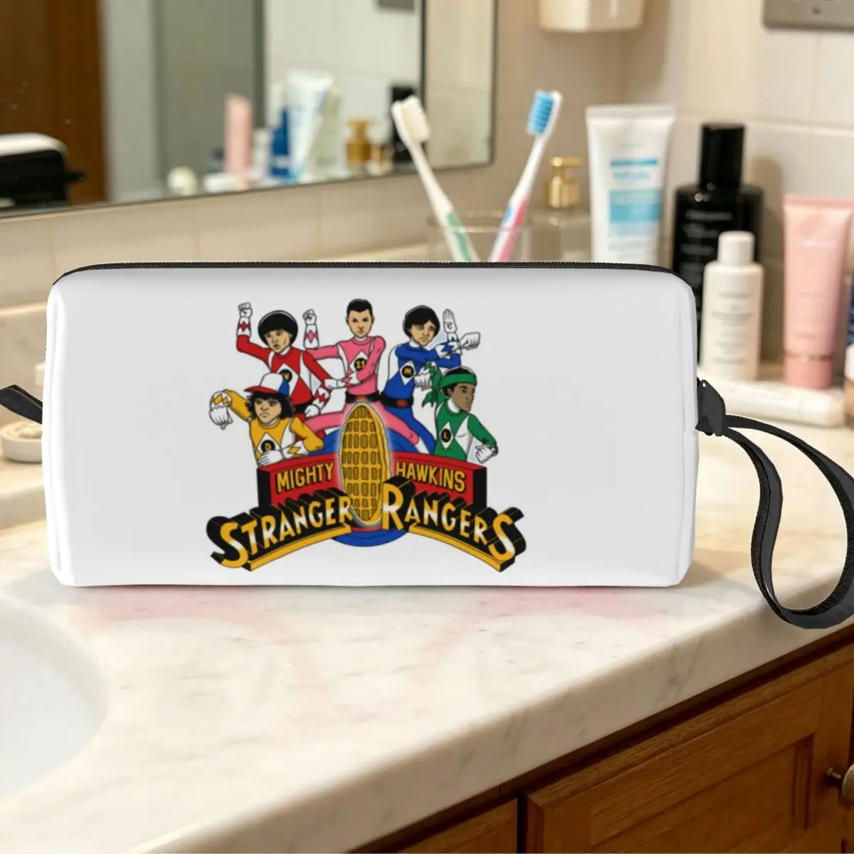 Stranger Rangers Makeup Bag Cosmetic Organizer Storage Dopp Kit for Women Beauty Travel Pencil Case