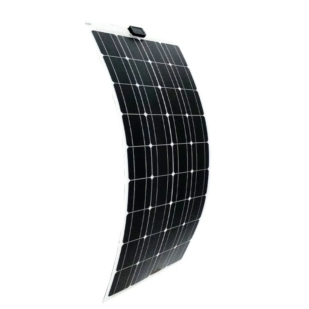 20W SemiFlexible Monocrystalline Solar Panel with Dual USB Ports for For roof or Outdoor Use with 18V Output and Dual USB Ports
