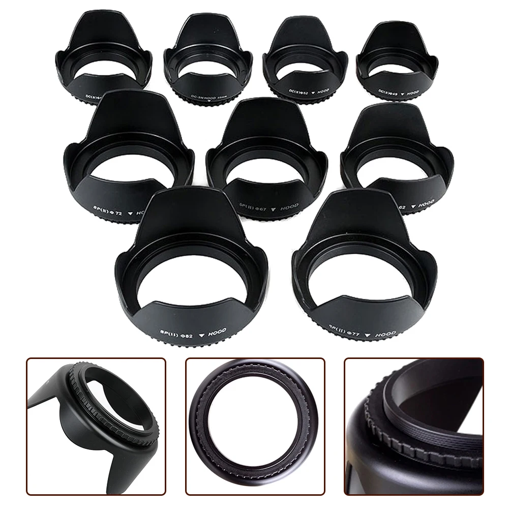 Applicable To Filter Thread Lens Hoods Strong Light Source Convenient Outdoor Protect The Lens Suitable For Most Camera Lenses