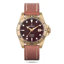 BODERRY Mens Automatic Watches Bronze Watch Sport Mechanical Wristwatch Diver 100m Waterproof Sapphire C3 Luminous Miyota 8215