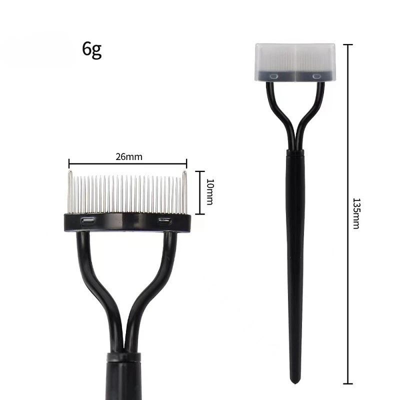 1Pc まつげセパレーター金属歯ストレートまつげカーラー美容メイクまつげブラシコームマスカラカールメイクアップツールステンレス