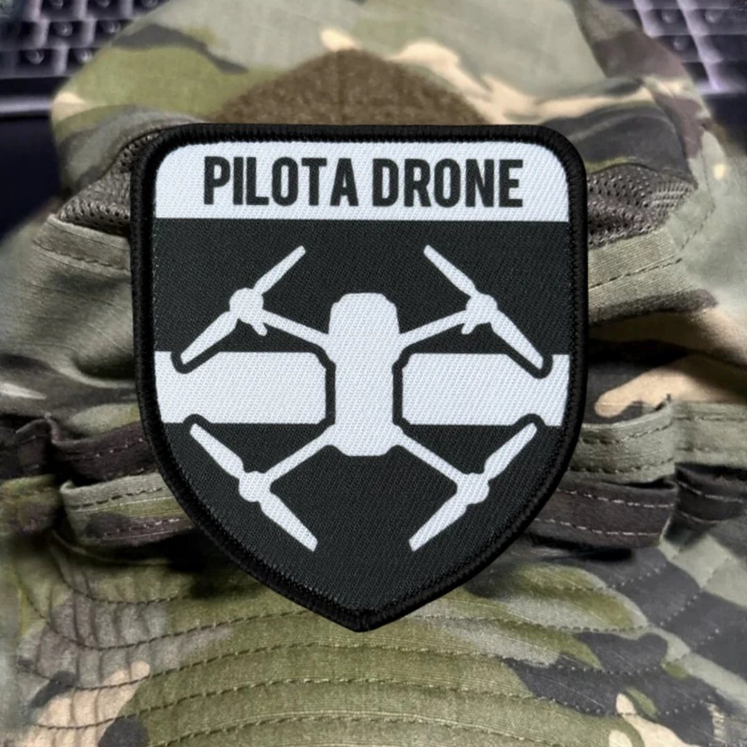 Parche moral táctico piloto de dron impreso gancho y bucle militar - imagen 4