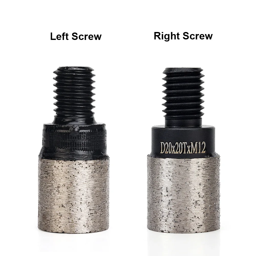 Diamond Screw Drill Bit M12 Left or Right Thread CNC Router Bit Cutter For Granite Marble Stone Engraving