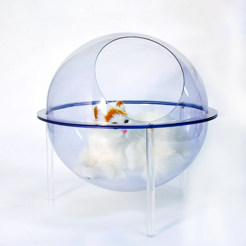 Space Capsule Spherical Transparent Villa Cat Climbing Frame Four Seasons Universal Pet Supplies with Mattress Cat and Dog