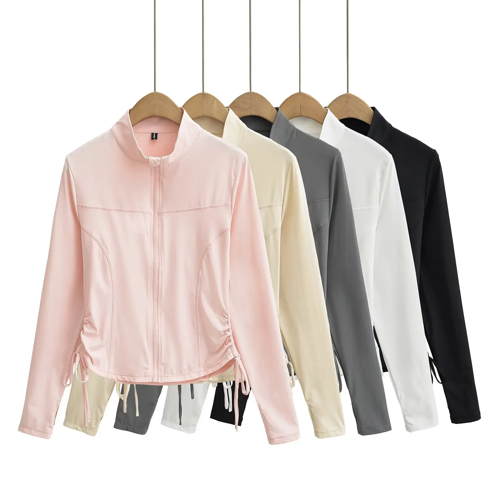 

Универсальная тонкая женская модная кофта-кардиган на молнии с защитой от солнца, весна-лето