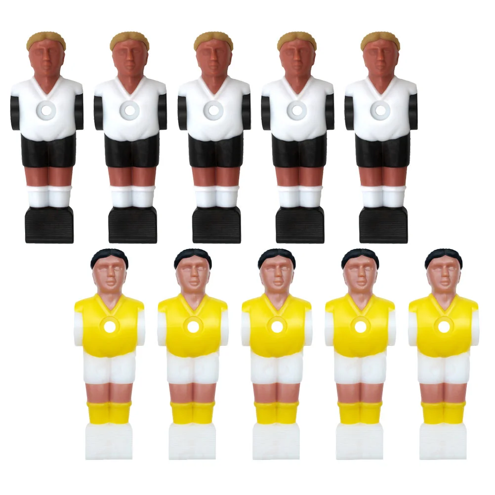 

10 Pcs Football Machine Elegant Foosball Action Figures Tabletop Soccer Players Toy Desk Resin Accessories Parts