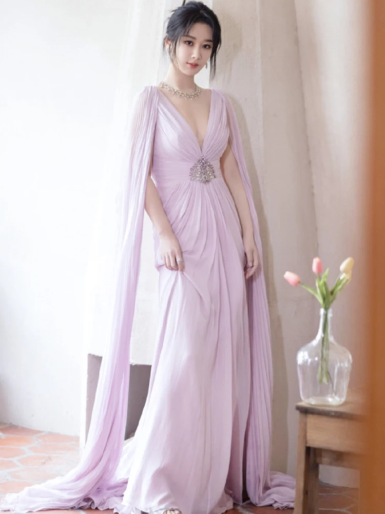 

Ele Traditional Chinese Music Exam Solo Singing Dr Women's Fairy T Evening Gown for Banquet Performance Dres