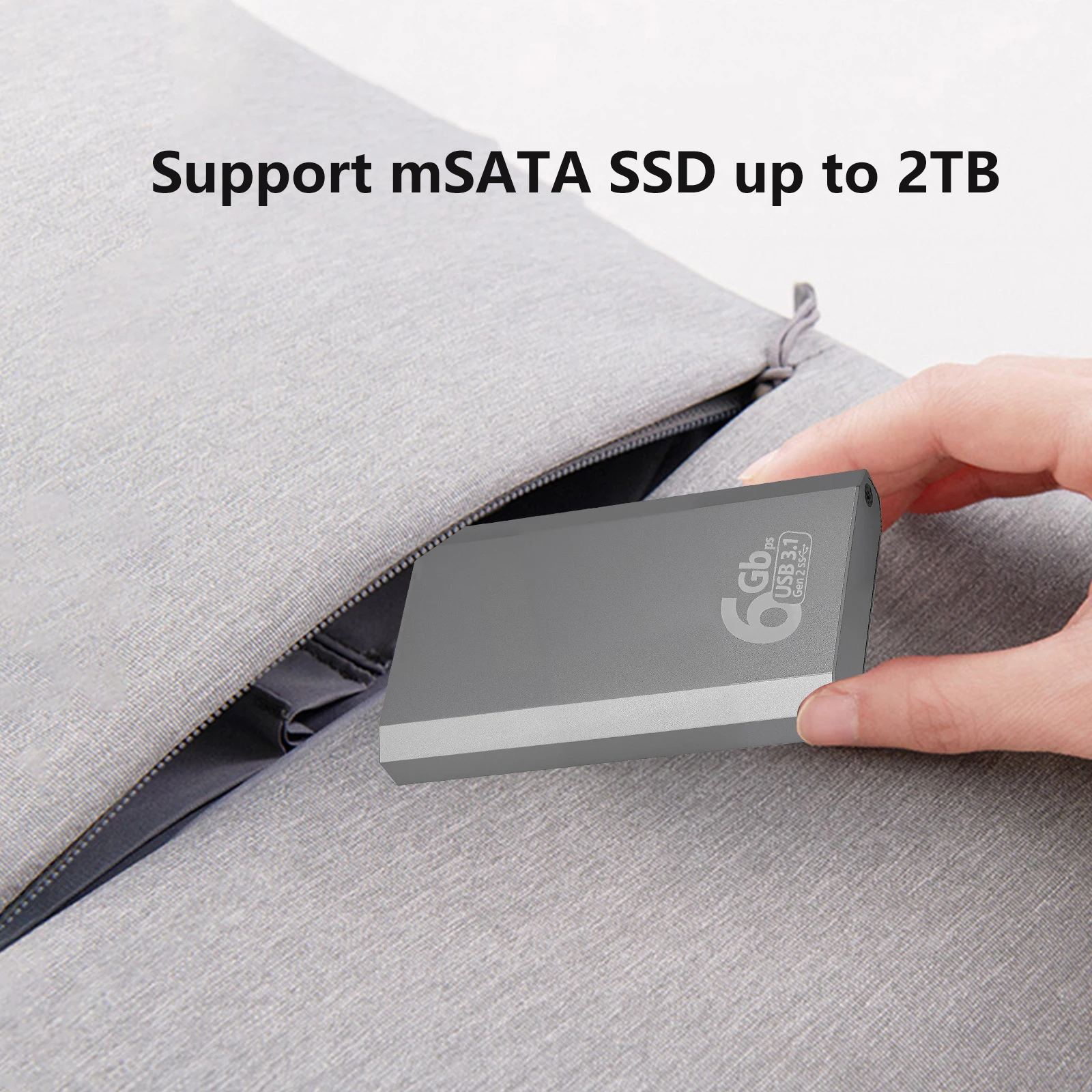 Wsata para usb 3.1 ssd gabinete externo hdd disco rígido caixa gen2 10gbps adaptador de armazenamento para acessórios de pc