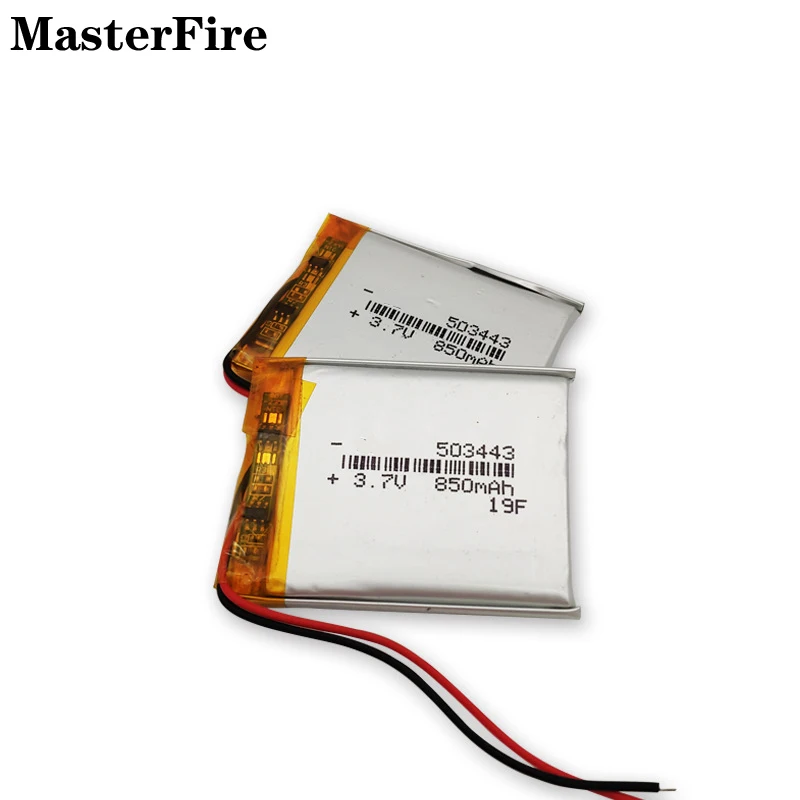 Wholesale 503443 3.7V 850mah Rechargeable Lithium Polymer Battery for Car Recorder Bluetooth Headset Humidifier Night Light Cell