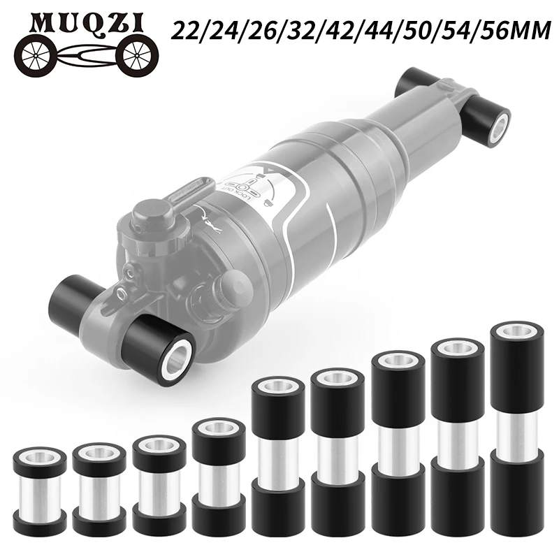 MUQZI Bike Rear Suspension Shock Absorber DU Bushing 22 24 26 32 42 44 50 54 56mm Bicycle Rear Shock Bush ID 8mm OD 12mm Washer