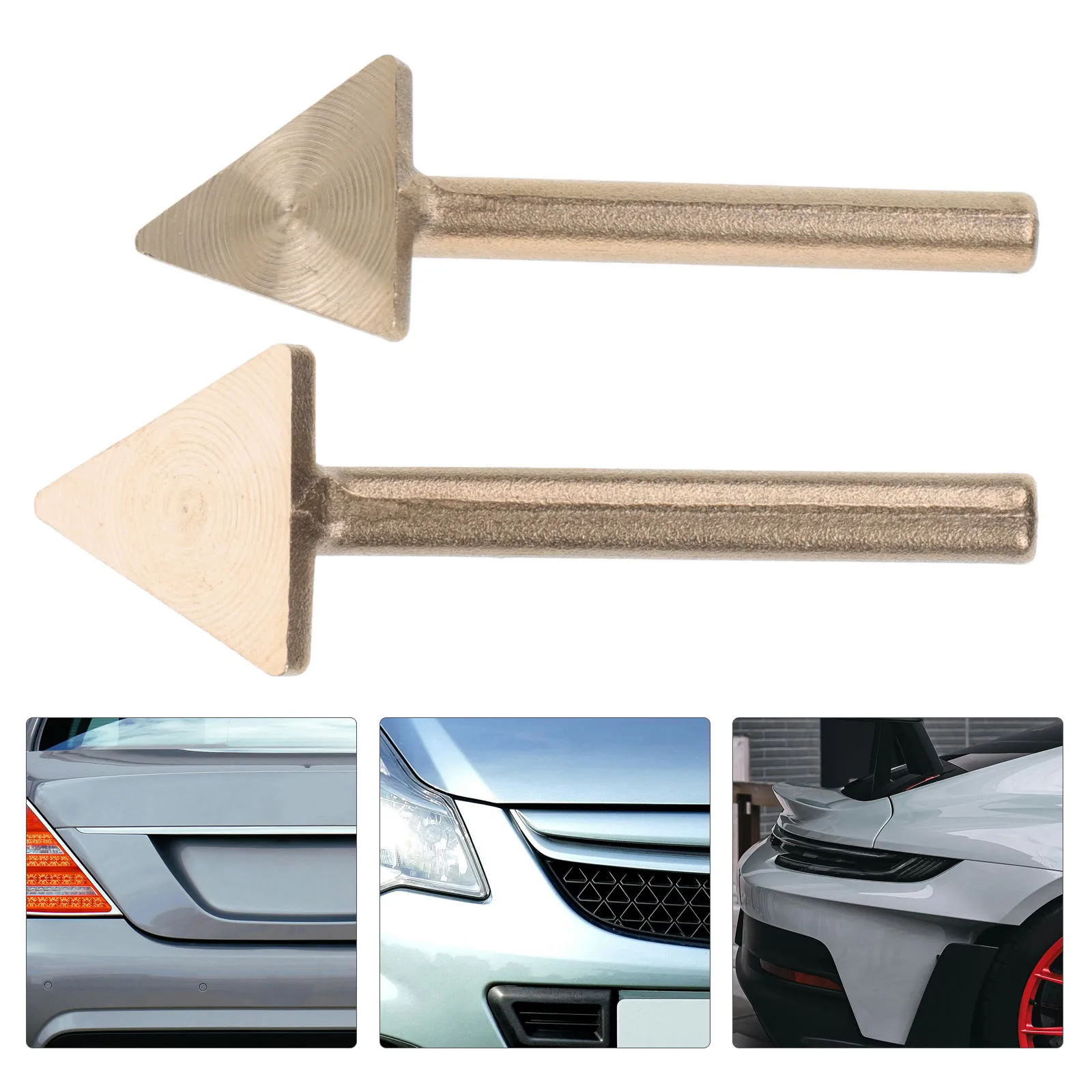 

1Pair Car Bumper Repair Tool Soldering Iron Tips Triangular Head Welding Replacement Tips for Plastic Repair Soldering Kit