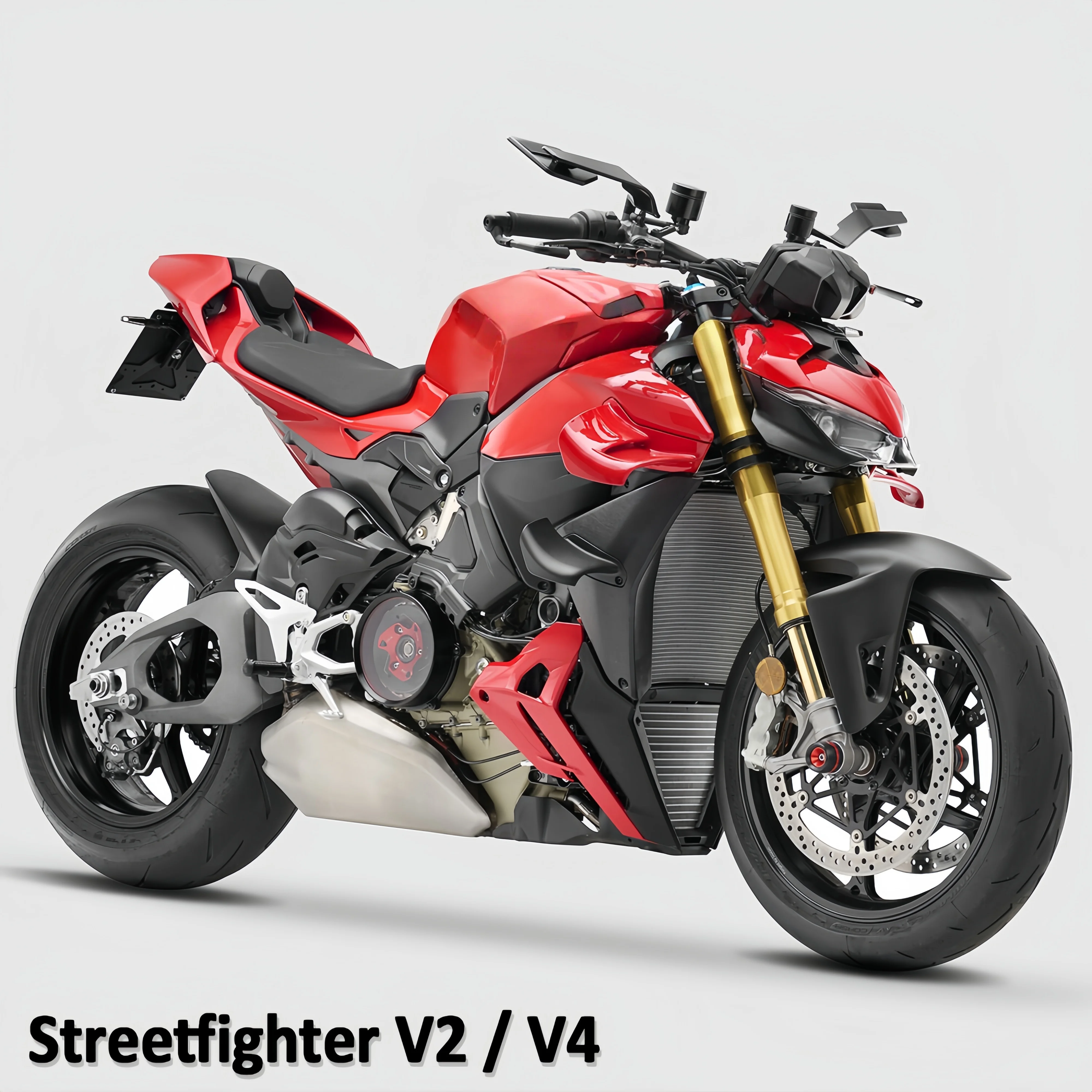 For Ducati Streetfighter V2 V4 S 2023-2025 Motorcycle Accessories Mirrors Stealth Max Mirror To Rotate Adjustable Mirrors