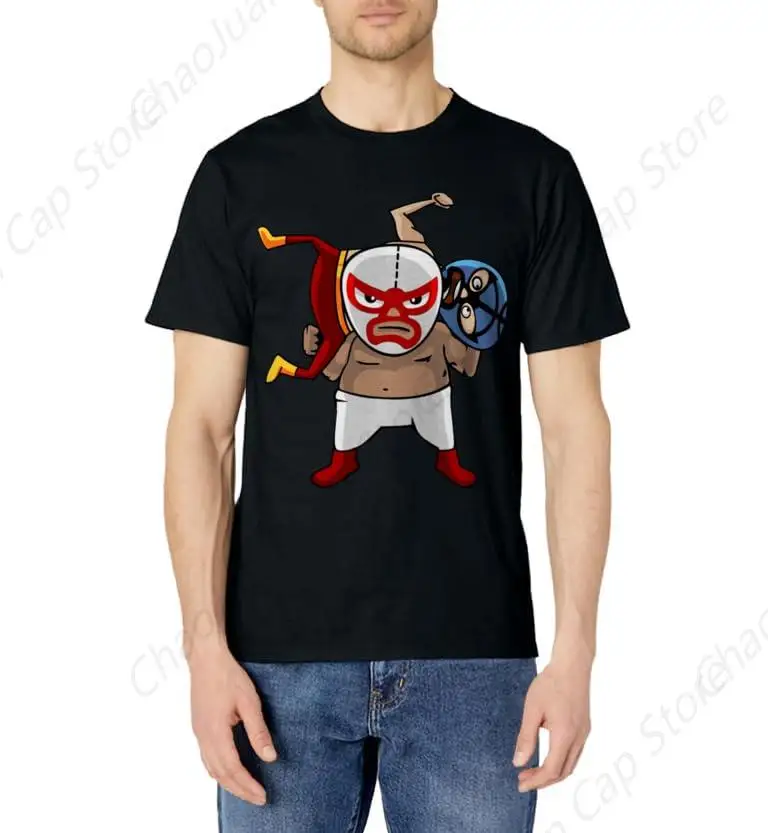 Cinco De Mayo Retro Luchador Mexican Mask Wrestling T-Shirt