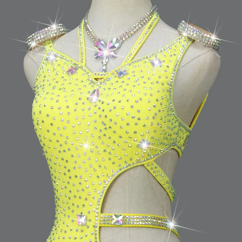 Nowy strój do tańca latynoamerykańskiego na scenę, odzież damska, spódnica wieczorowa, kostium do tańca towarzyskiego, strój konkursowy dla dzieci, strój na bal, strój do ćwiczeń, odzież taneczna dla dziewcząt.