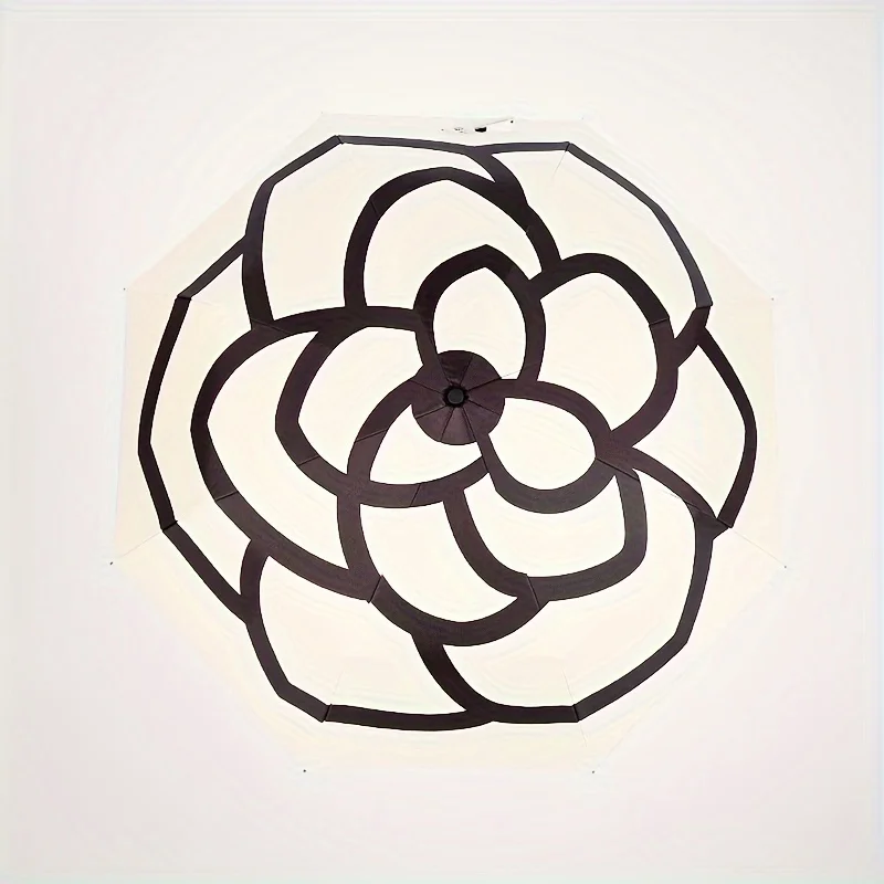 

Настраиваемый 1 шт. модный солнцезащитный козырек с рисунком камелии, защита от ультрафиолета, 8-костный ручной открытый зонт для улицы