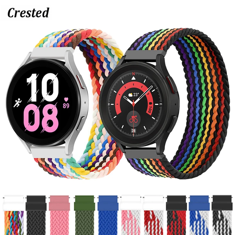 Braided Solo Loop band for Samsung Galaxy watch 7/6/5/4 44mm 40mm/4 classic 42 46mm Watchband 22 20mm correa Galaxy 5 45mm strap