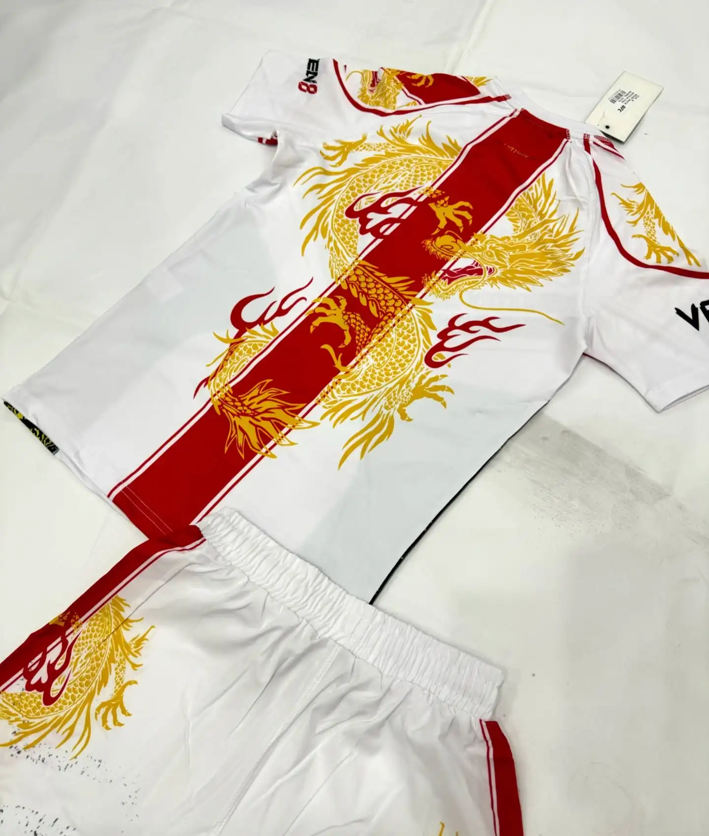 2026 جديد UFC MMA القتال قصيرة الأكمام مجموعة الرياضة التجفيف السريع بدلة تدريب الملاكمة التايلاندية القتال ساندا القتال قصيرة الأكمام مجموعة #2