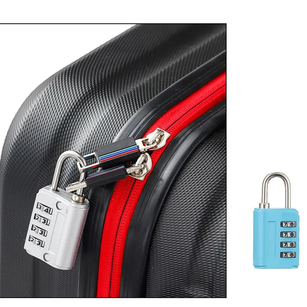 Portable Travel Combination Lock Coded Lock Luggage Padlock 4 Digit Password Lock Dormitory Cabinet  Lock