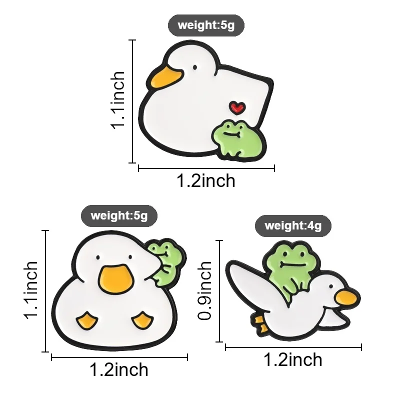 2-7 STÜCK/SET Cartoon-Tier-Kollektion Brosche Emaille-Pin Cosplay Spiel Hexe Ritter Schwarze Katze UFO-Katze Alien Frosch Ente Abzeichen Schmuck – Detail 12